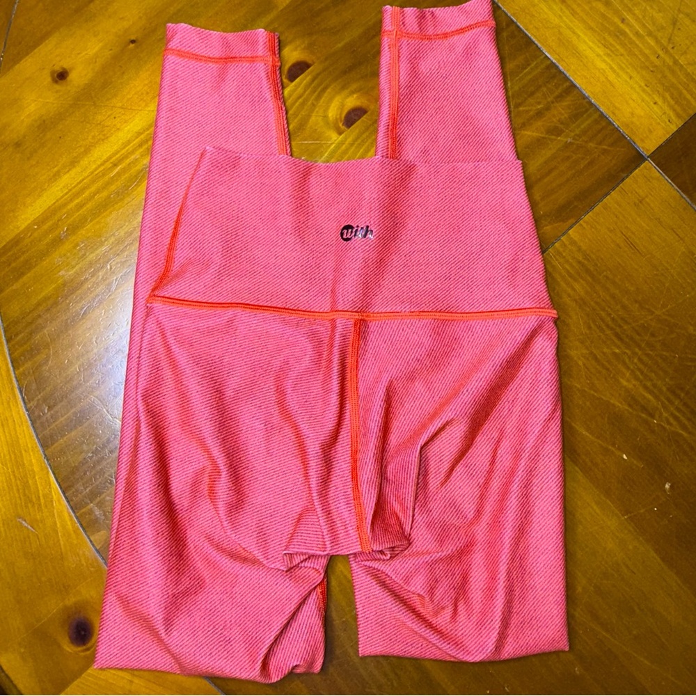 WEAR IT TO HEART Red High-Waisted Lined Leggings - Picture 4 of 5